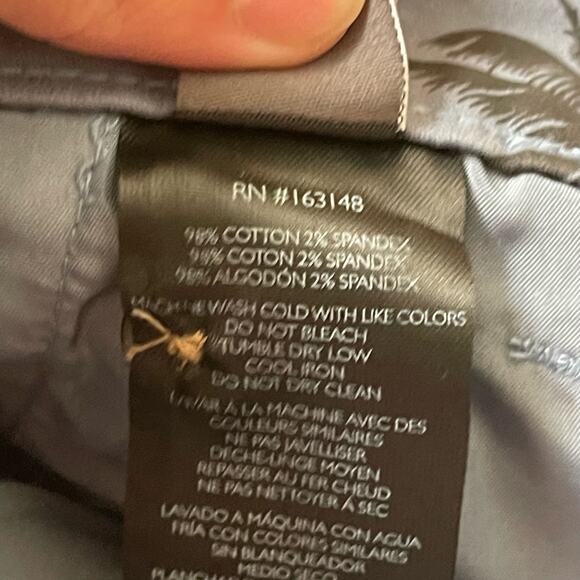 Slate & Stone Twill 7” Chino Shorts Palm Trees Mens Size 34 - Picture 5 of 6